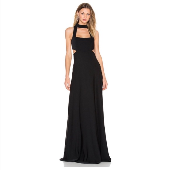 NEW Jill Stuart Cutout Black Maxi Gown - Picture 2 of 5
